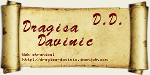 Dragiša Davinić vizit kartica